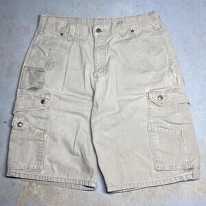 Vintage Carhartt B357 DES Canvas Cargo Shorts Mens Size 34 Tan Gorpcore Skate